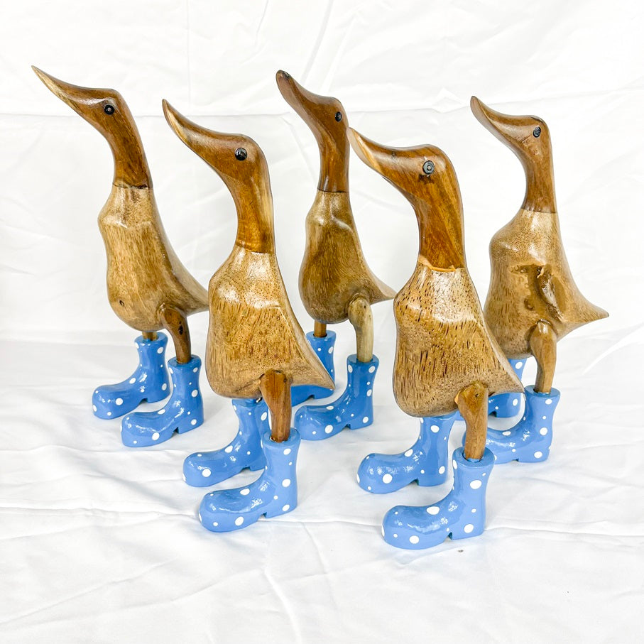 Set 2pcs Wooden Duck blue shoes