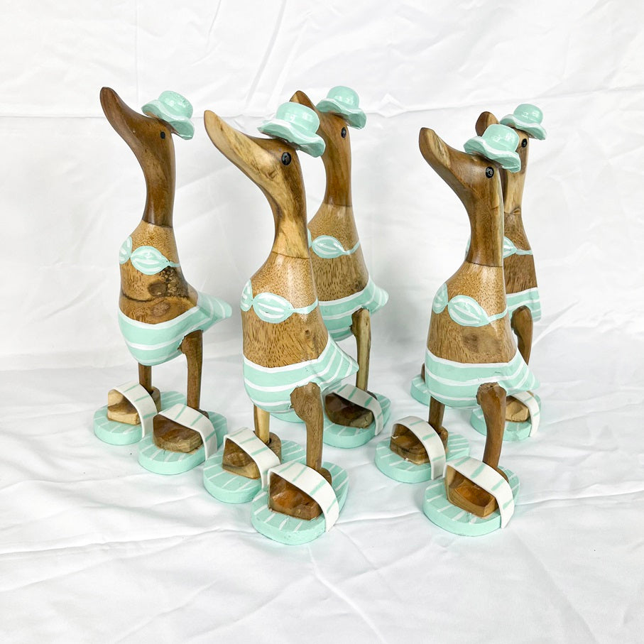 Set 2pcs Wooden Duck light tiffany swimsuit and slippers