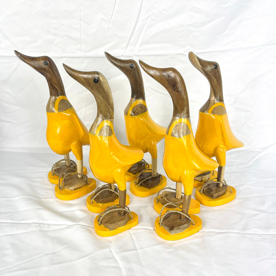 Set 2pcs Wooden Duck yellow swimsuit and slippers