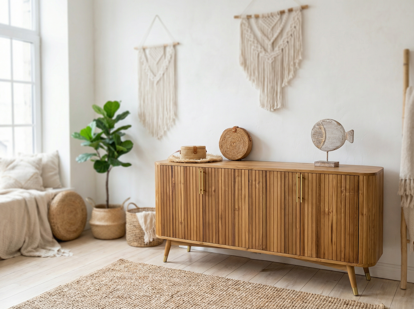Cabinter dresser (Color: Natural wood)