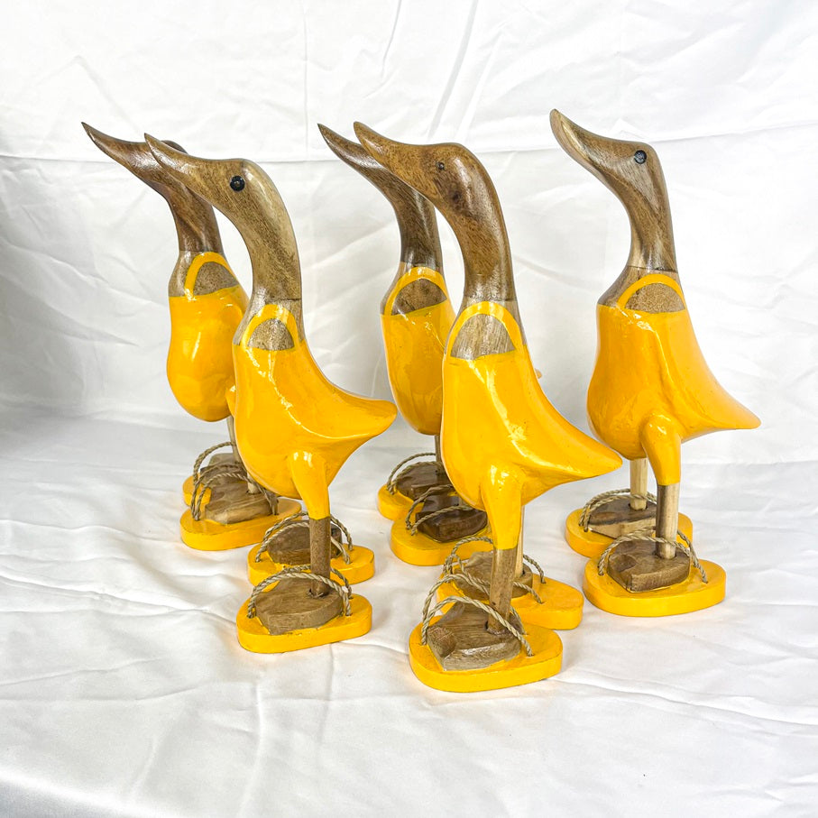 Set 2pcs Wooden Duck yellow swimsuit and slippers