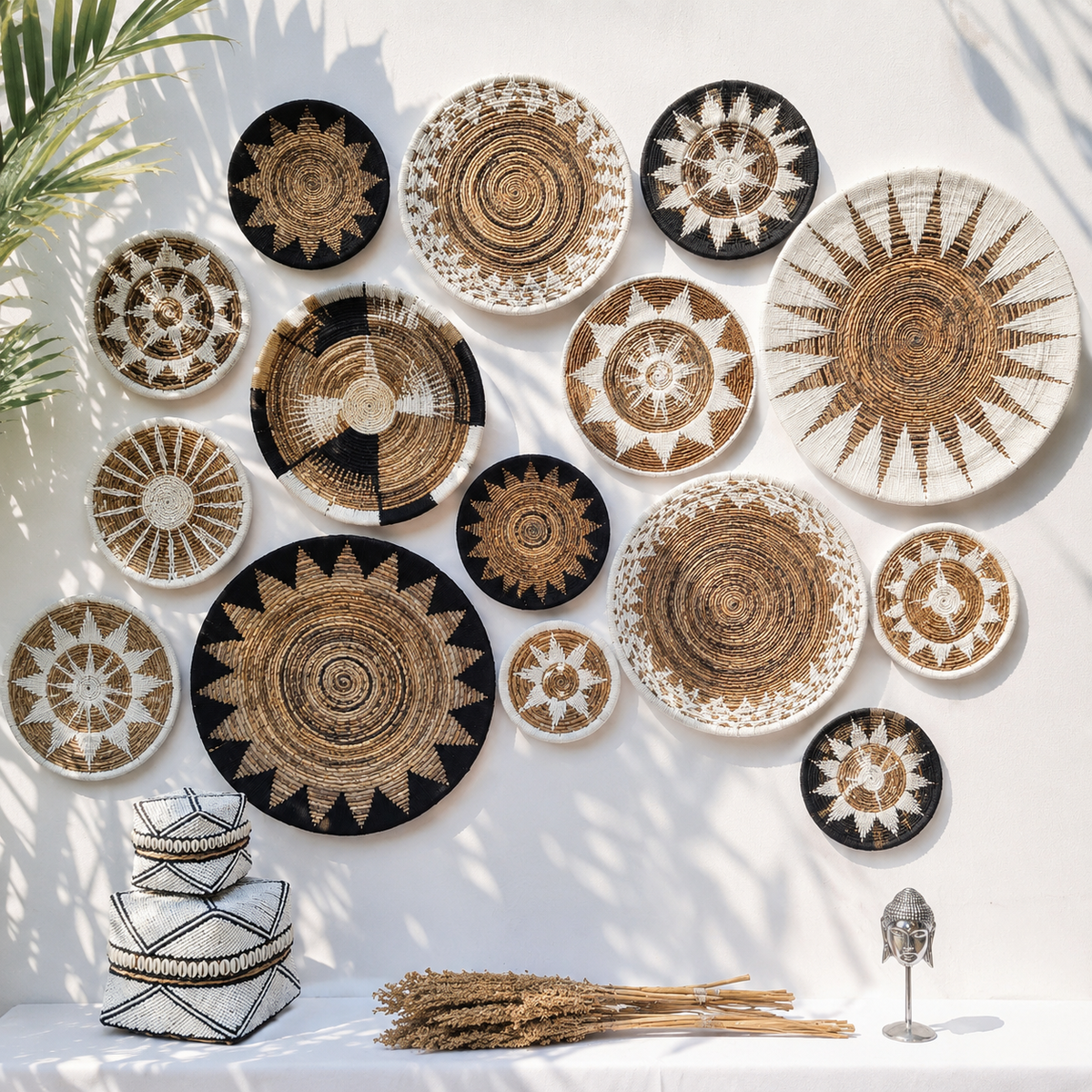 Wall decor Wicker plates (WHOLESALE)