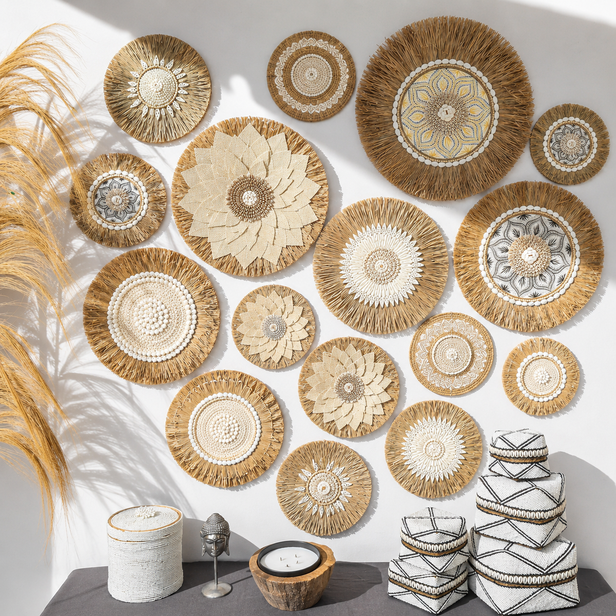 Wall decor Grass + Leaves (WHOLESALE)