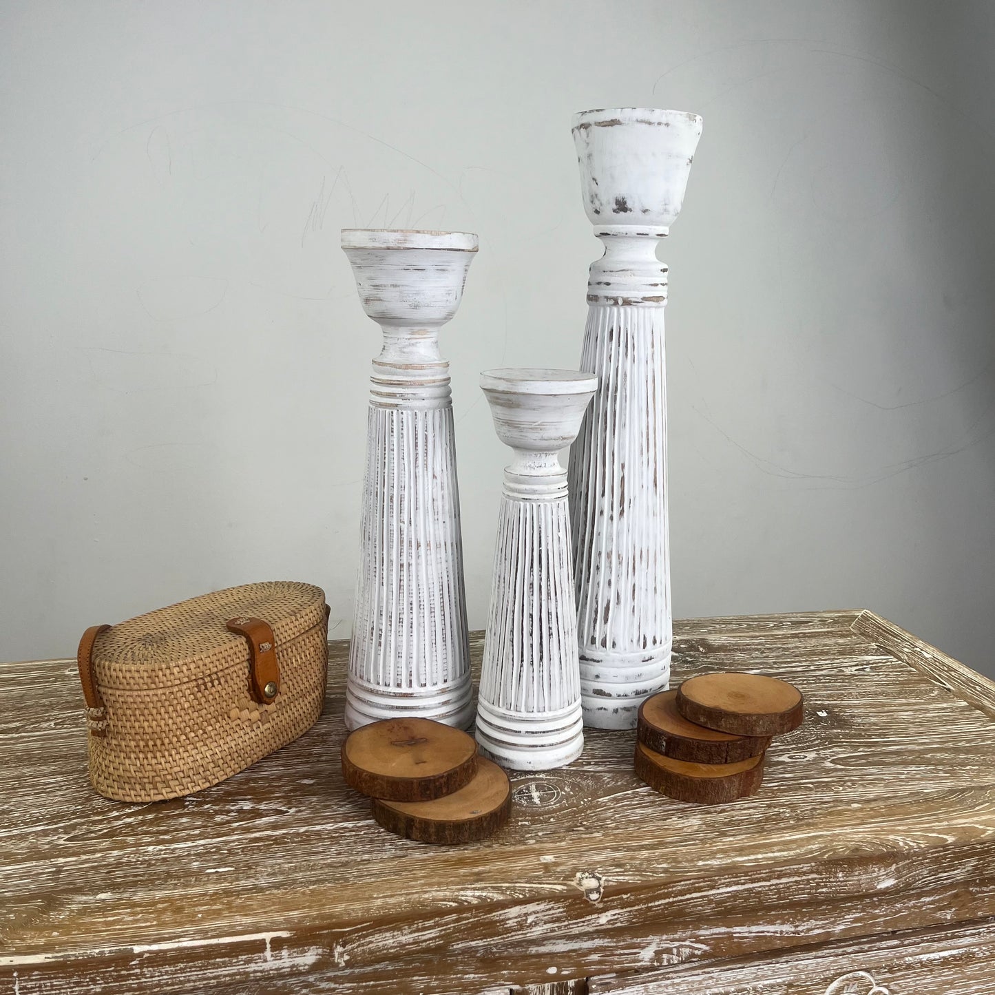 Wooden candle sticks (WHOLESALE)