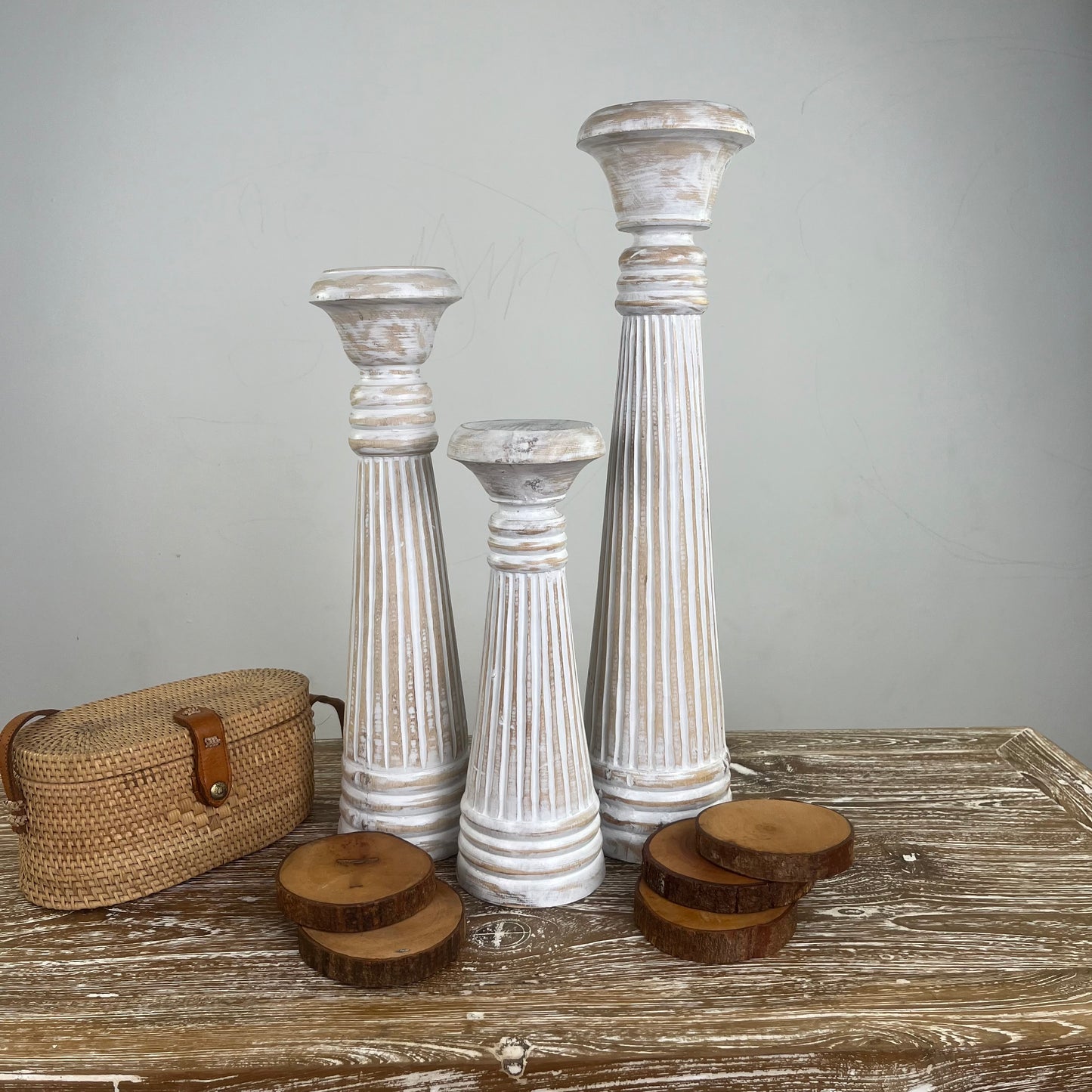 Wooden candle sticks (WHOLESALE)