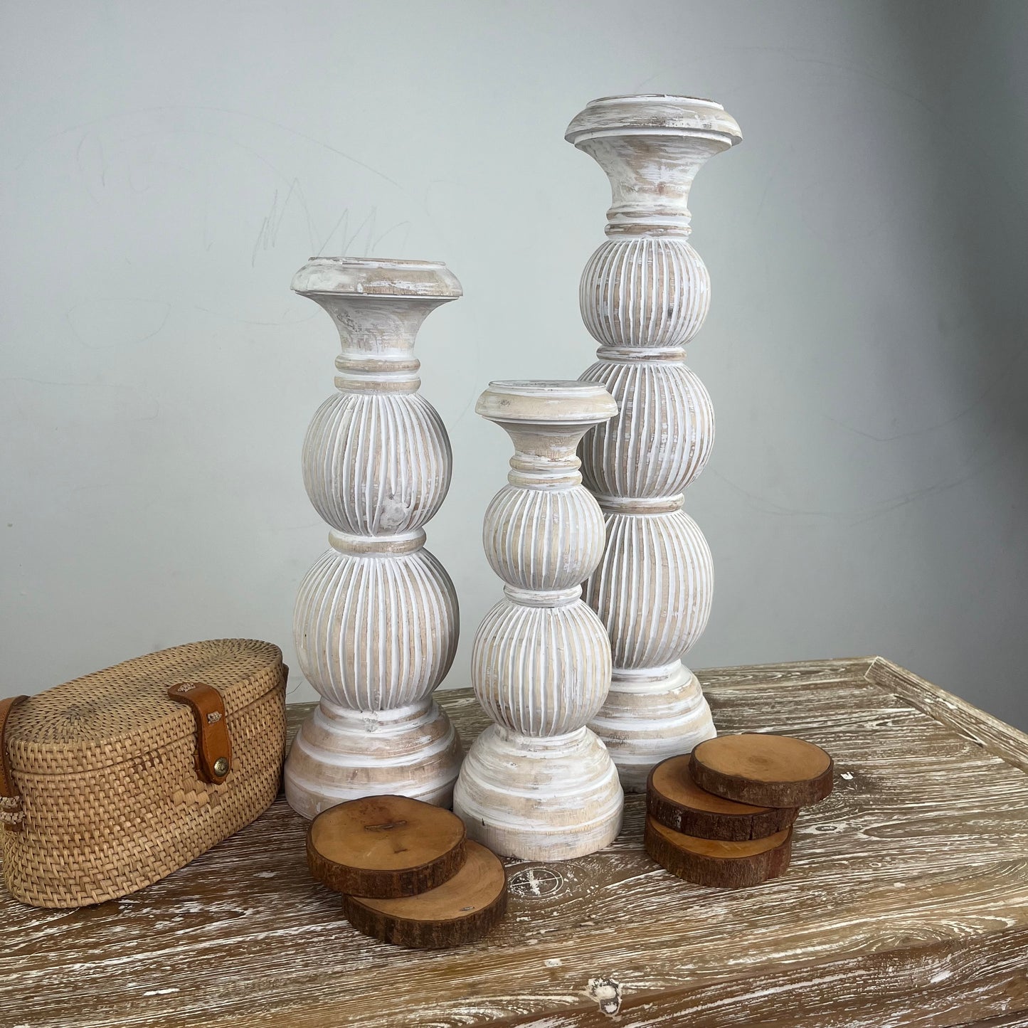 Wooden candle sticks (WHOLESALE)
