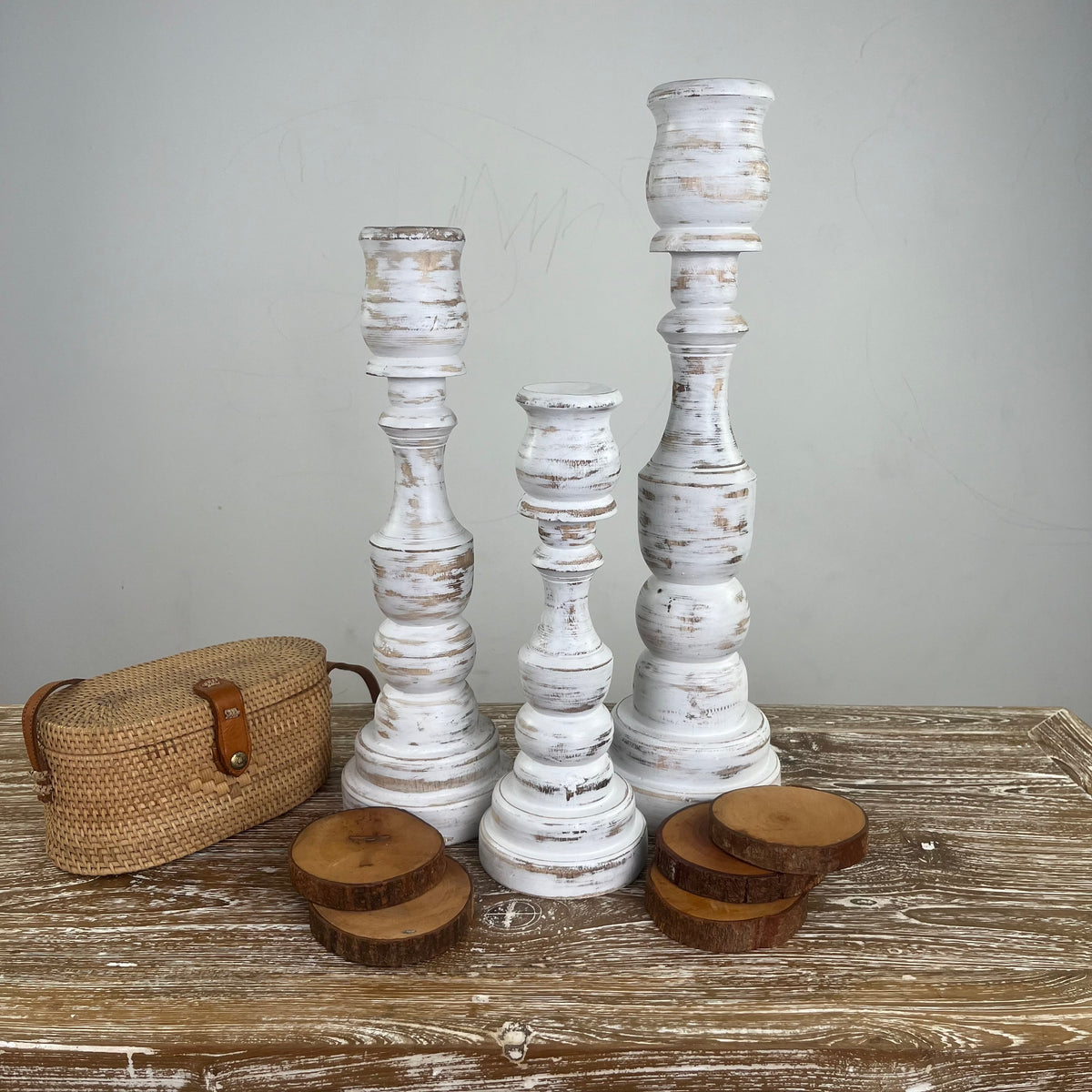 Wooden candle sticks (WHOLESALE)
