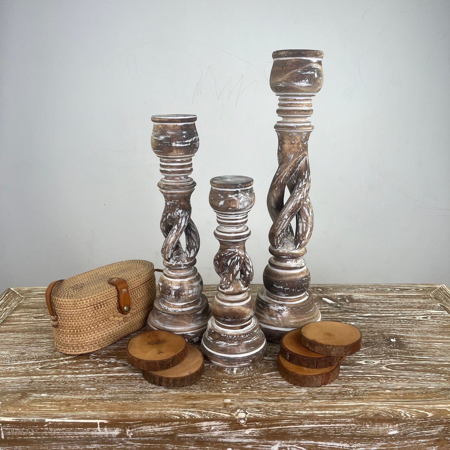 Wooden candle sticks (WHOLESALE)