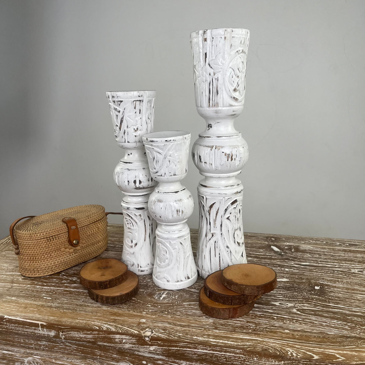 Wooden candle sticks (WHOLESALE)