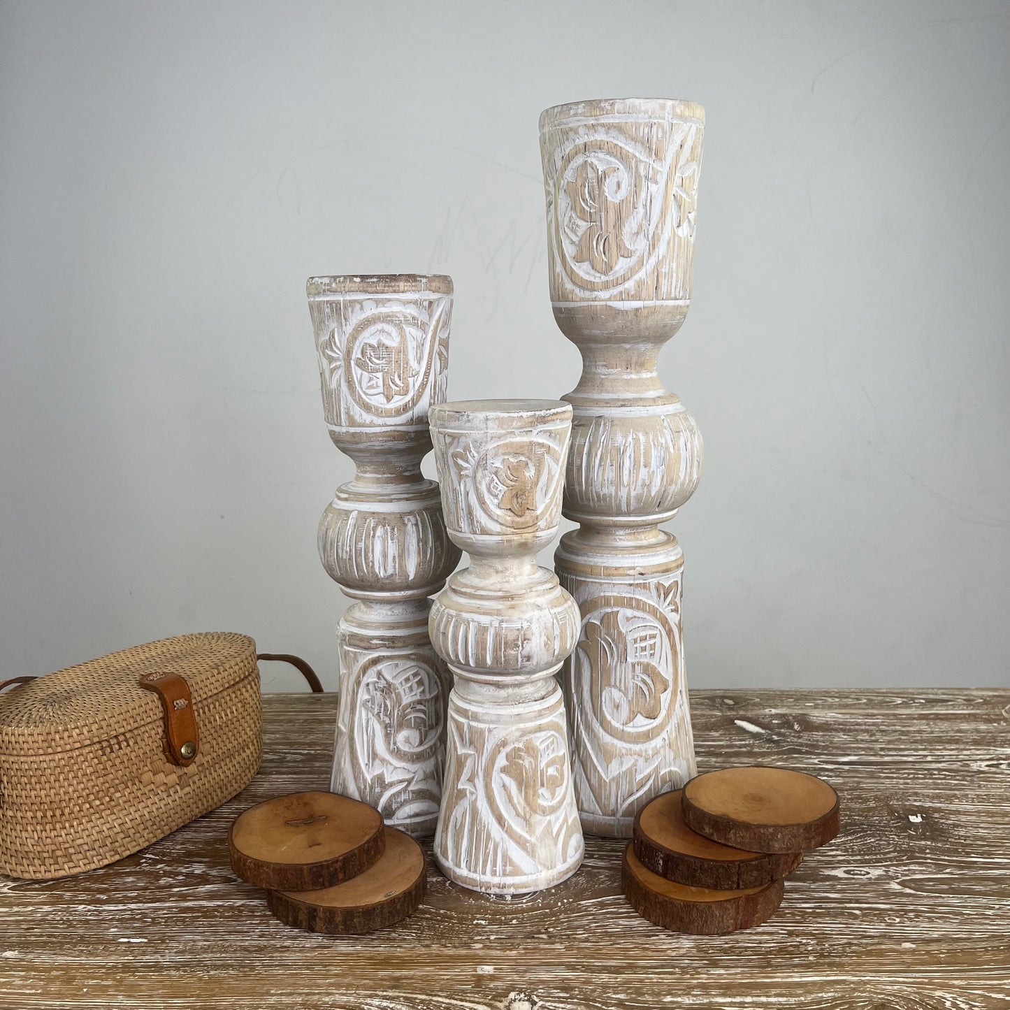 Wooden candle sticks (WHOLESALE)
