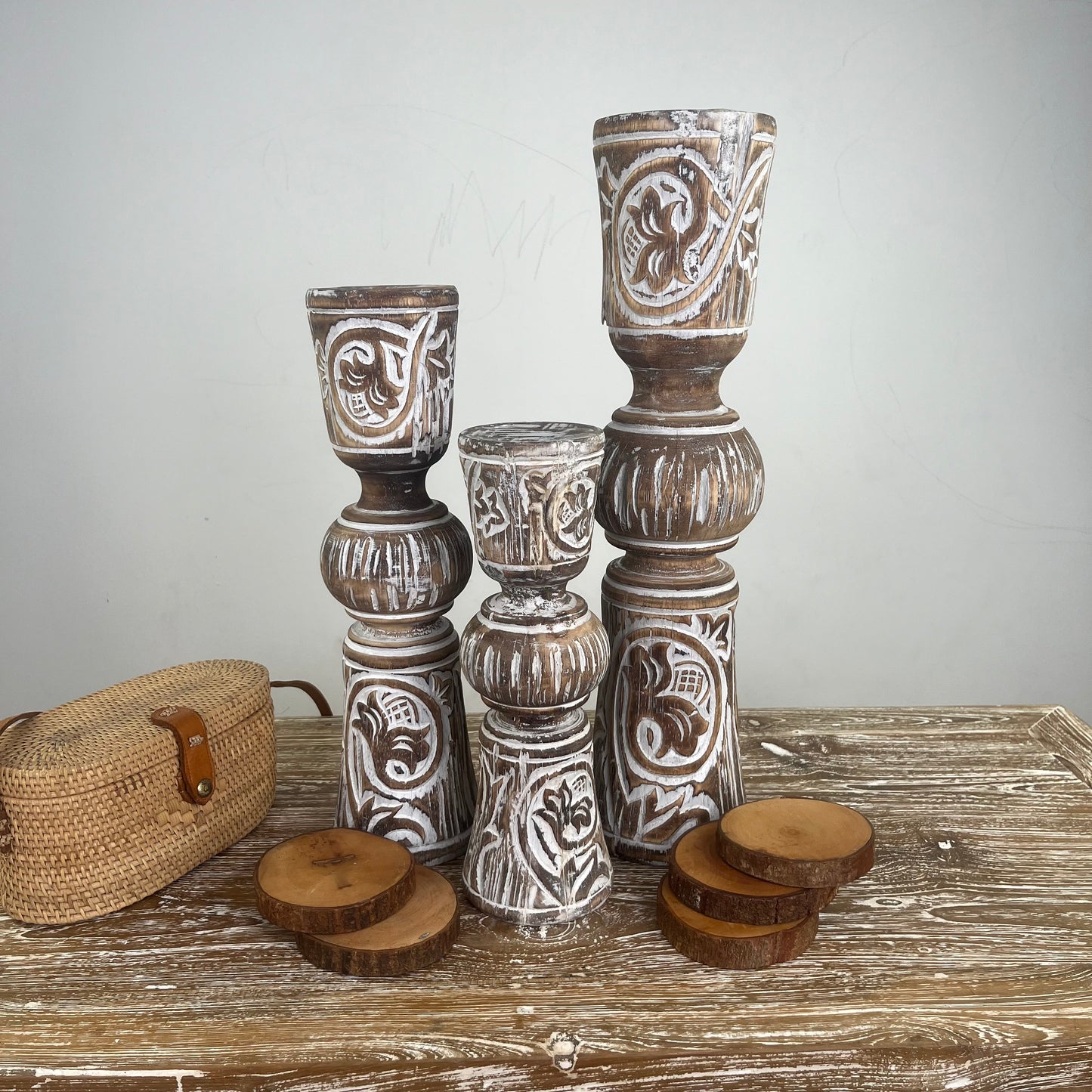 Wooden candle sticks (WHOLESALE)