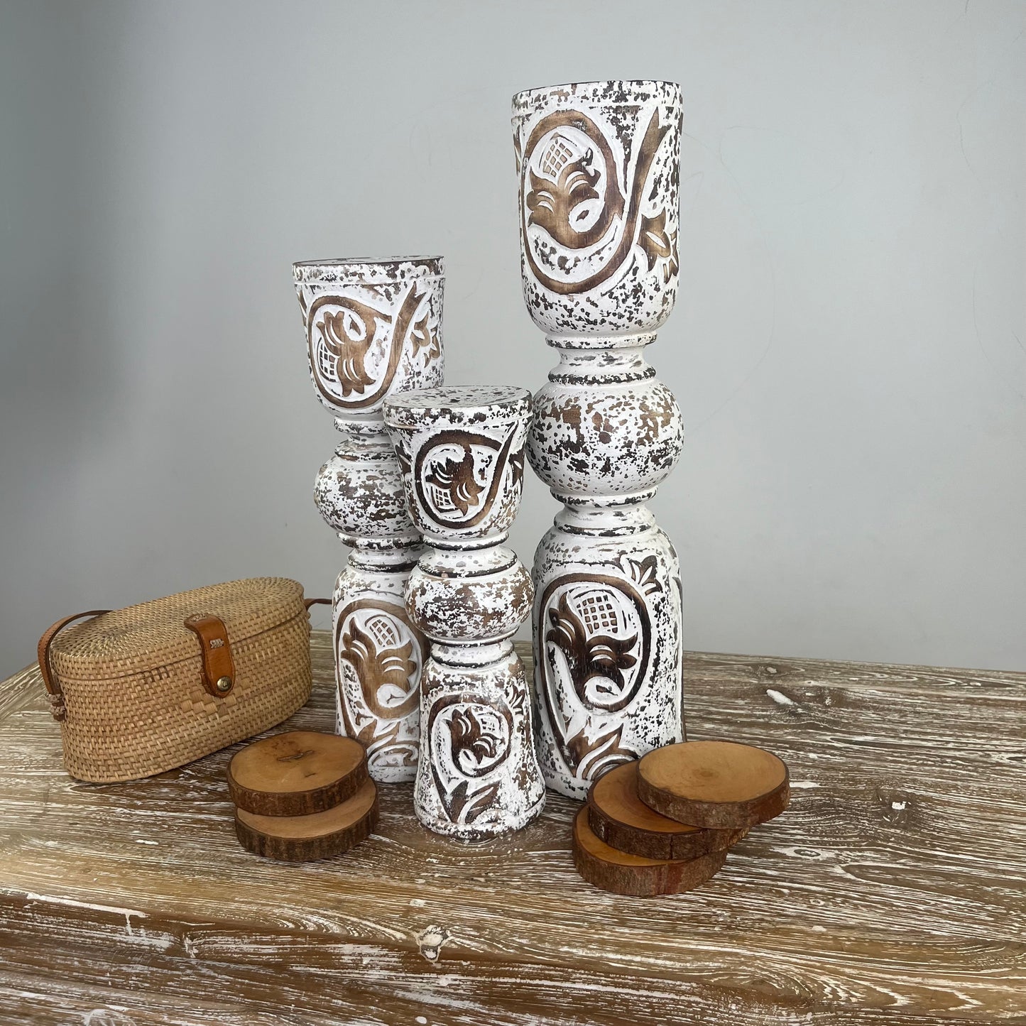 Wooden candle sticks (WHOLESALE)
