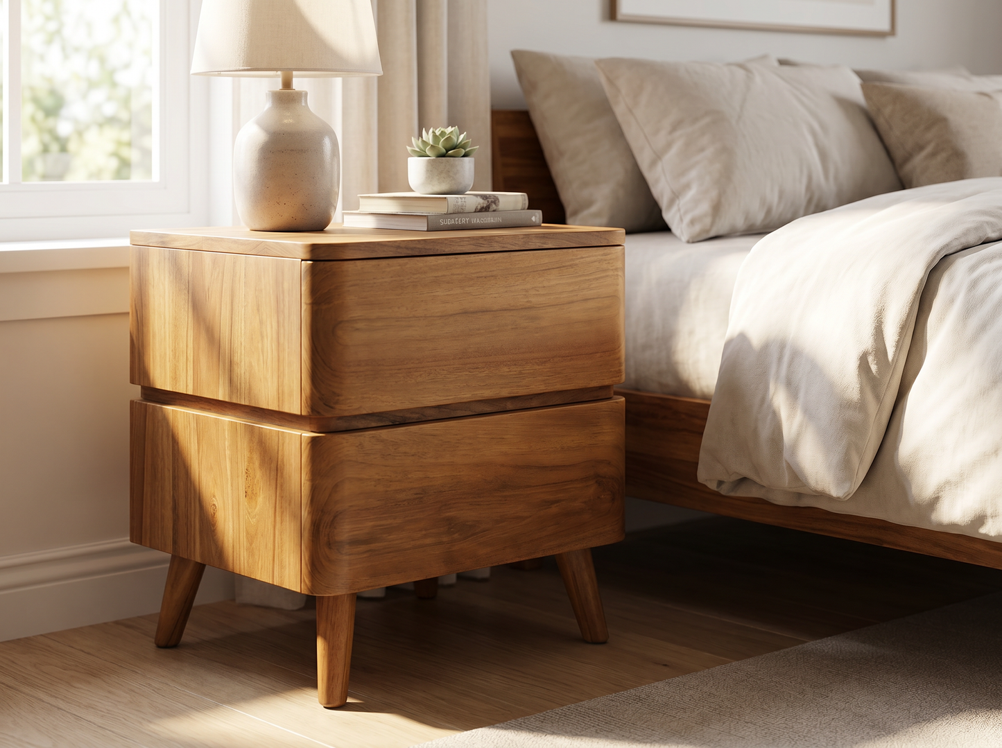 Nightstand Natural color Set 2pcs