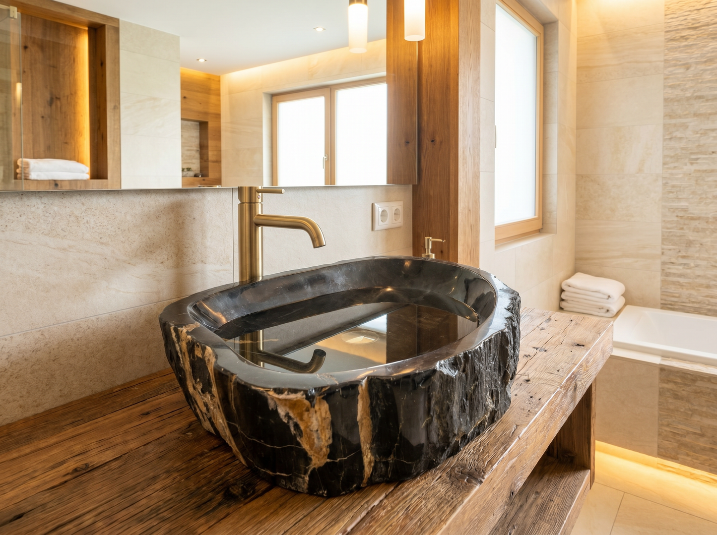 Stone Sink PATRIFIED WOOD (WHOLESALE)