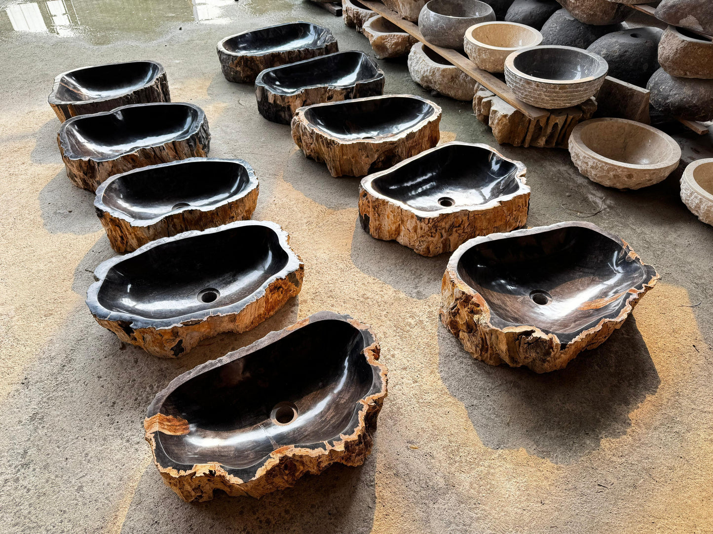 Stone Sink PATRIFIED WOOD (WHOLESALE)