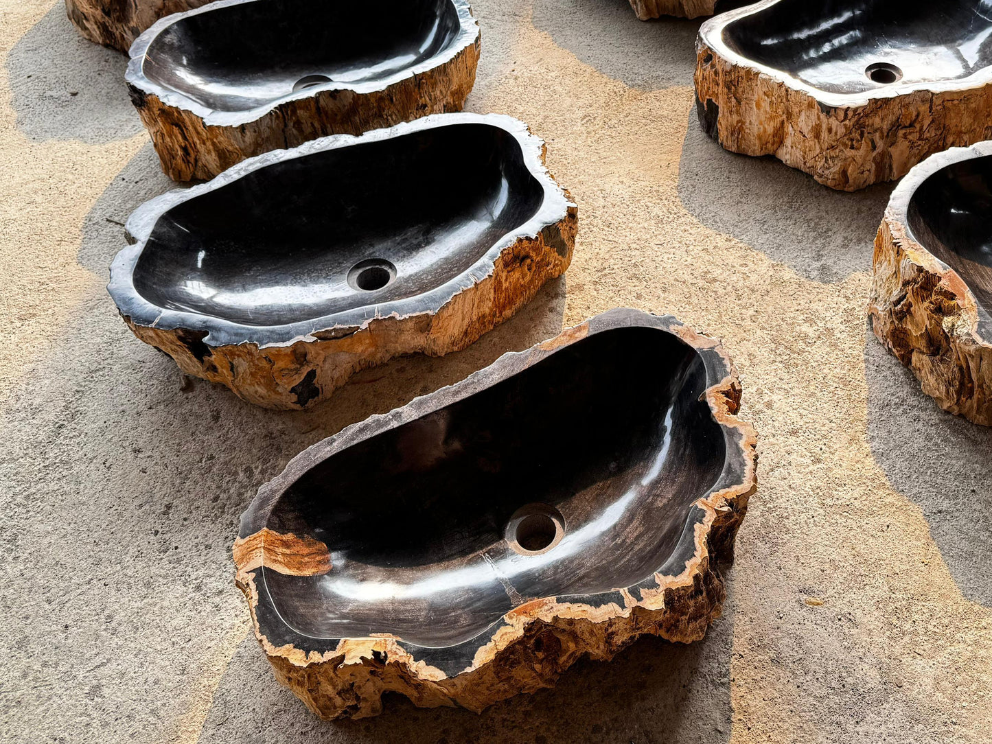 Stone Sink PATRIFIED WOOD (WHOLESALE)