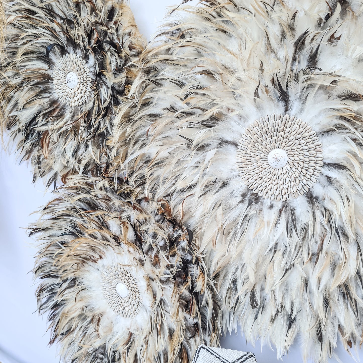 Brown juju 40, 50, 60cm wall feather decor wall hangings wall installation baskets juju hat eco feather decoration boho decor