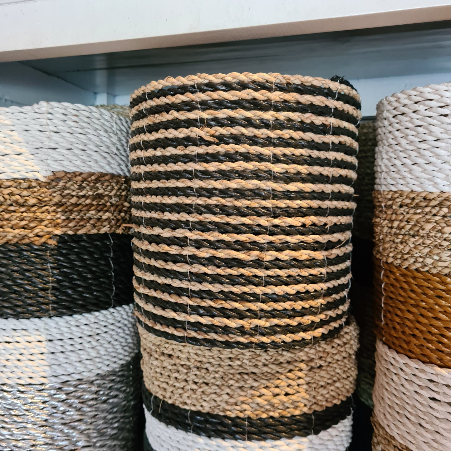 Basket set wicker from banana tree leaf seagrass and macrame hand made kitchen eco basket bread place fruit home decor flower pot
