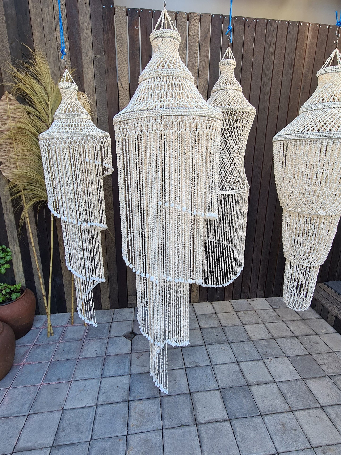 Shell lamp shade Spiral 50x210cm, lampshade, shell chandelier, lamp, shell decoration, shells decor
