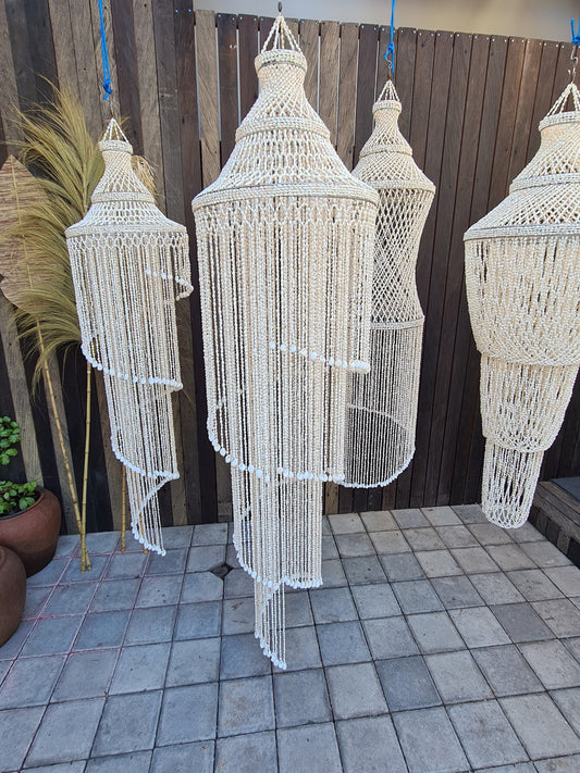 Shell lamp shade Spiral 50x210cm, lampshade, shell chandelier, lamp, shell decoration, shells decor