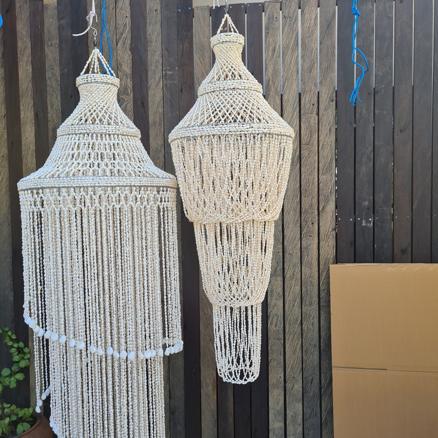 Sea shell lampshade Susun 30x90cm, sea shells lampshade, shell lamp shade, shell chandelier, sea shells decor