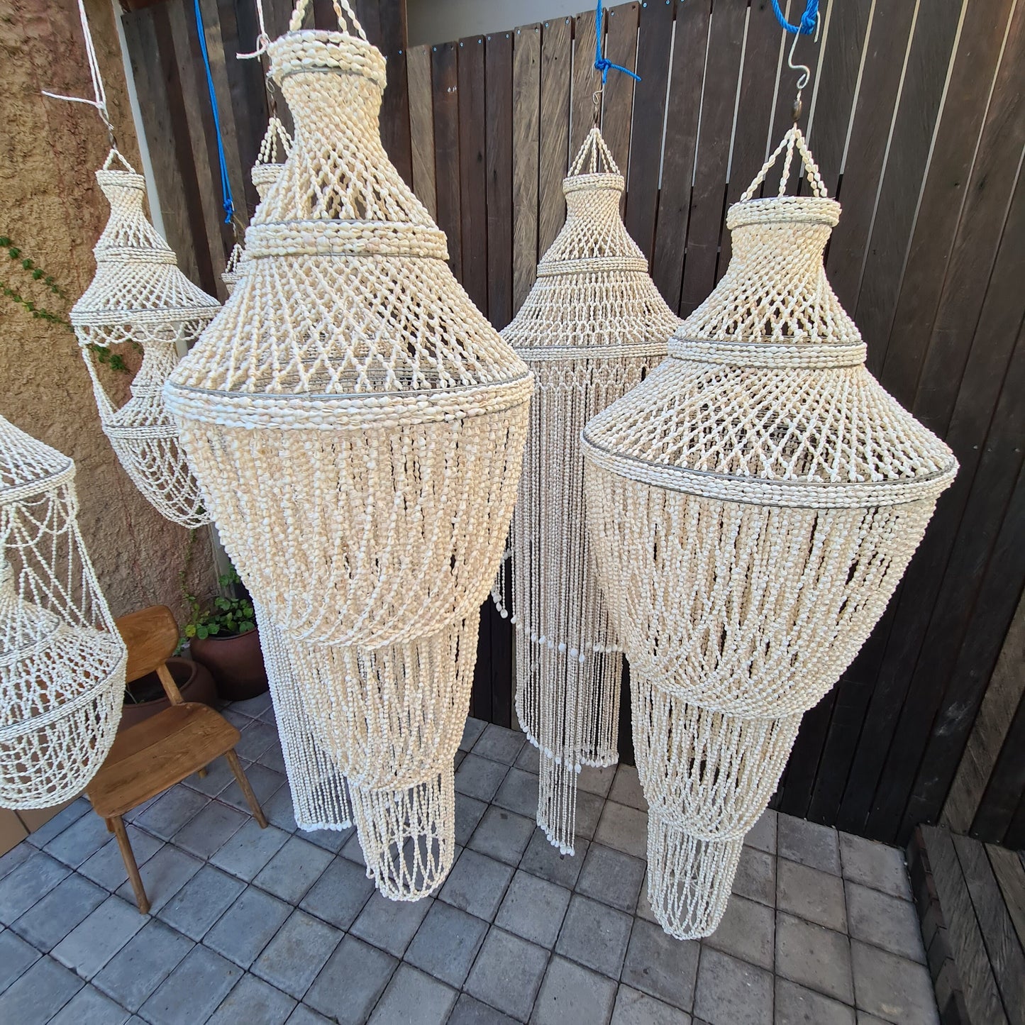 Sea shell lampshade Susun 50x150, shell lamp shade, shell chandelier, sea shells chandelier, shells lampshade, shells decoration