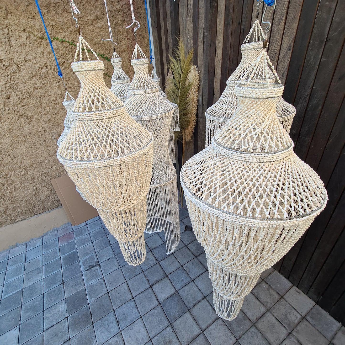 Sea shell lampshade Susun 50x150, shell lamp shade, shell chandelier, sea shells chandelier, shells lampshade, shells decoration