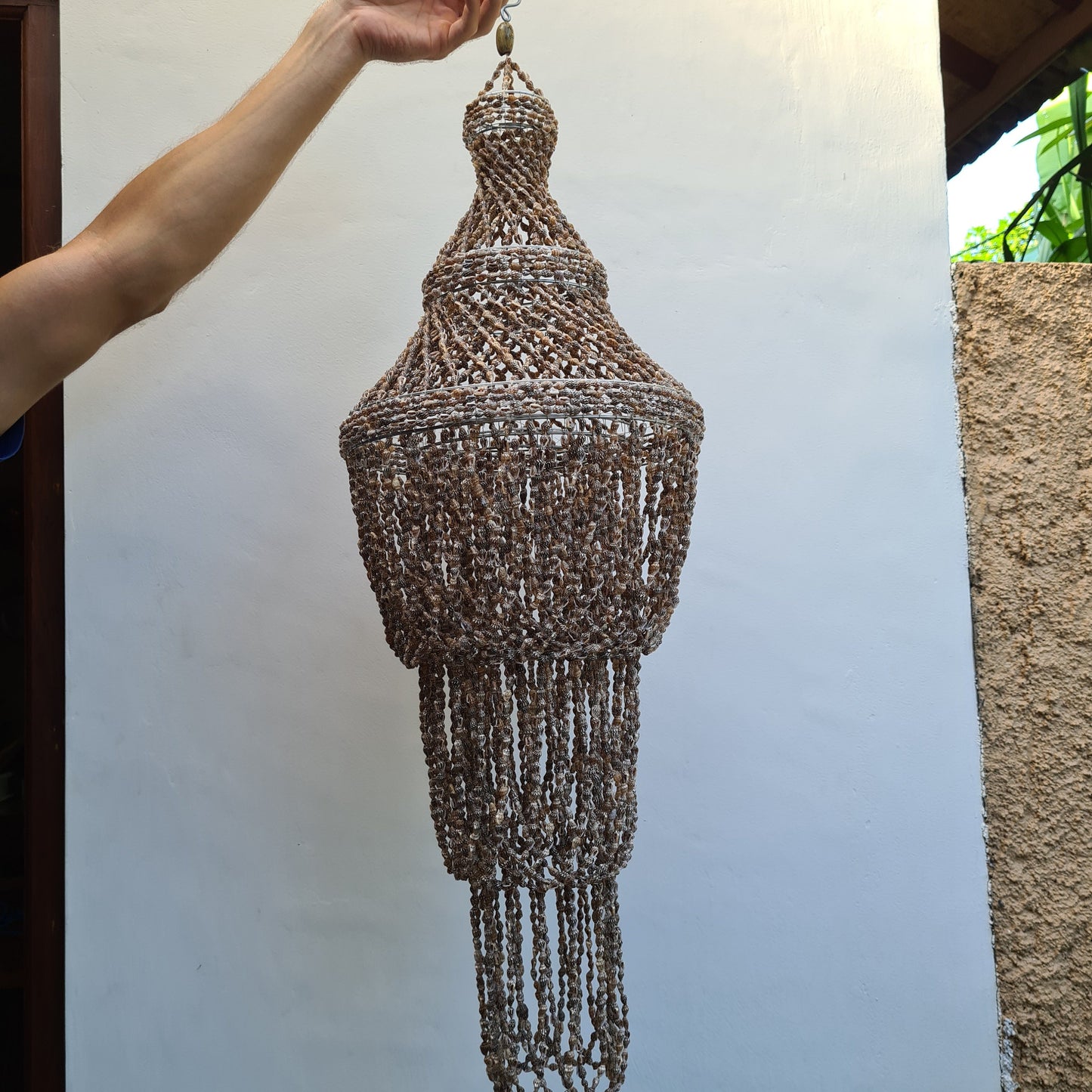 Sea shells lampshade Susun 30x90cm dark shells, shell lampshade, shells lamp shade, shell chandelier, chells chandelier