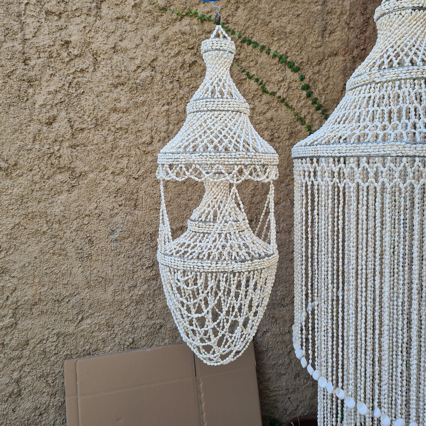 Shells lampshade Aladdin 30x90cm, sea shells lamp shade, shells chandelier, lamp, shells decoration, shell lampshade