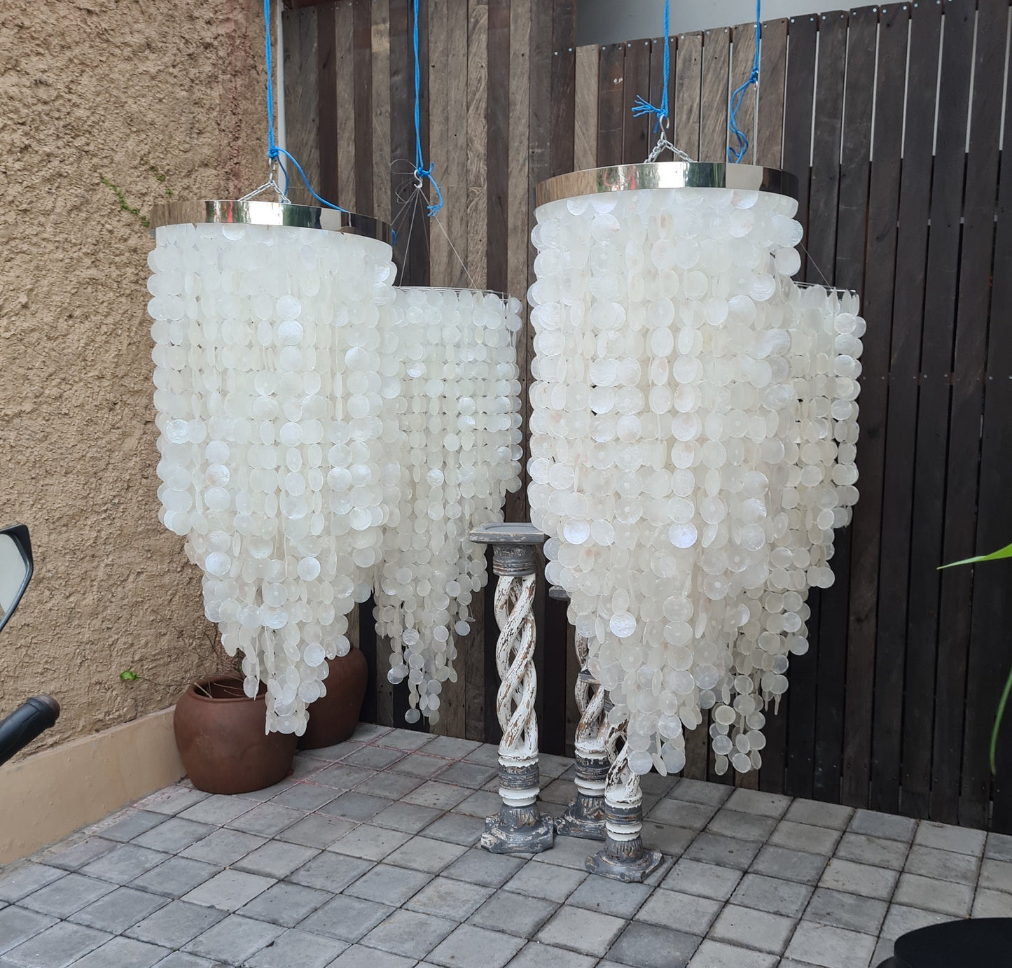 Singing shells lamp shade Zeus 60x140cm, shell lampshade, sea shells lampshade, shell chandelier, shells chandeliers