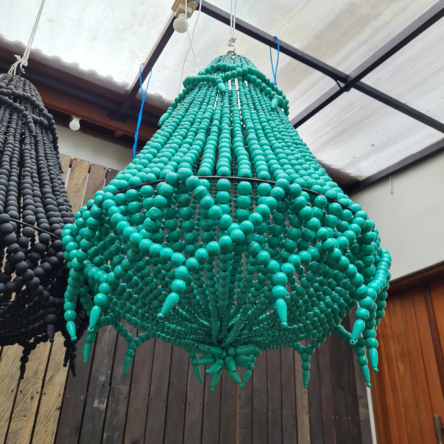 Beaded lampshade 50x70cm, tiffany lampshade, beaded chandelier, pendant lampshade, lamp shade, wooden chandelier, beads lampshade beads lamp