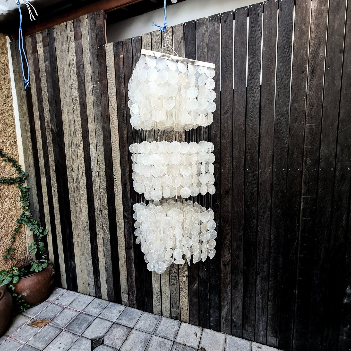 Shell lampshade 40x100, sea shells lampshade, pendant shell lampshade, shell chandelier, pendant shell chandelier, pendant shell lamp