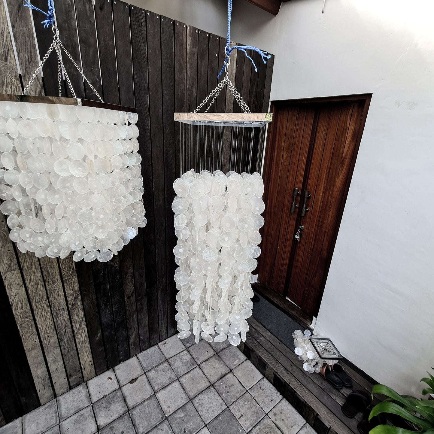 Shell lampshade 30x90cm, sea shells lamp shade, shell chandelier, pendant lamp, pendant chandelier, singing chandelier, pendant lanpshade