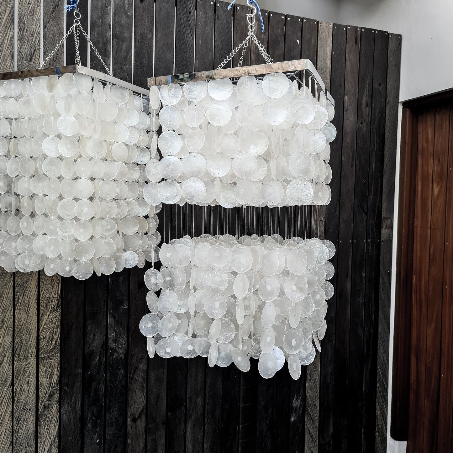 Shell lampshade 40x70cm, pendant shell lampshade, pendant chandelier, shell chandelier, pendant lamp, singing chandelier, sea shells lamp