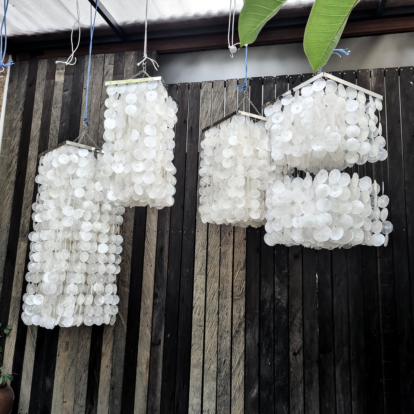 Shell lampshade 40x70cm, pendant shell lampshade, pendant chandelier, shell chandelier, pendant lamp, singing chandelier, sea shells lamp