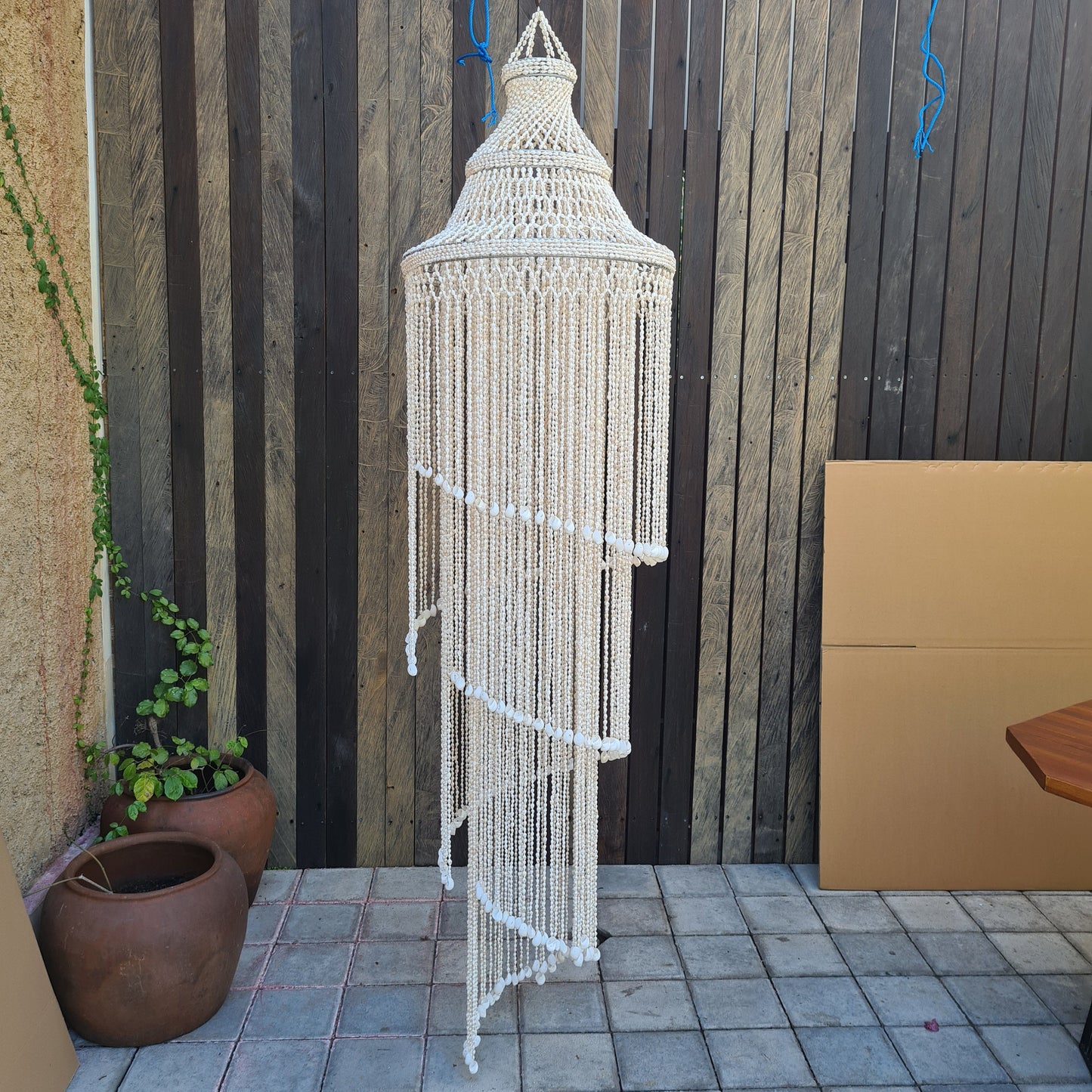 Shell lamp shade 40x170cm, lampshade, shell chandelier, shell decoration, lampshades, lighting,
