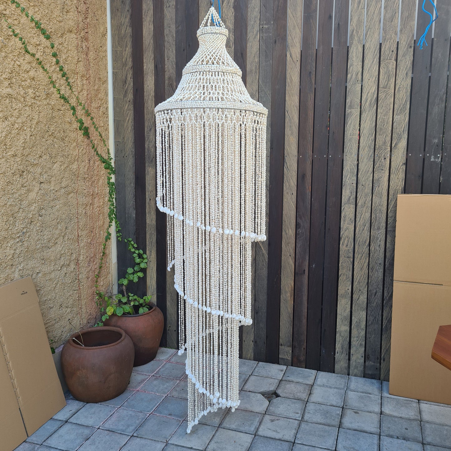Shell lamp shade 40x170cm, lampshade, shell chandelier, shell decoration, lampshades, lighting,