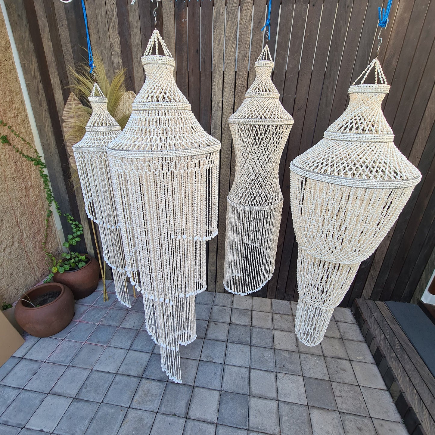 Shell lamp shade Spiral 50x210cm, lampshade, shell chandelier, lamp, shell decoration, shells decor
