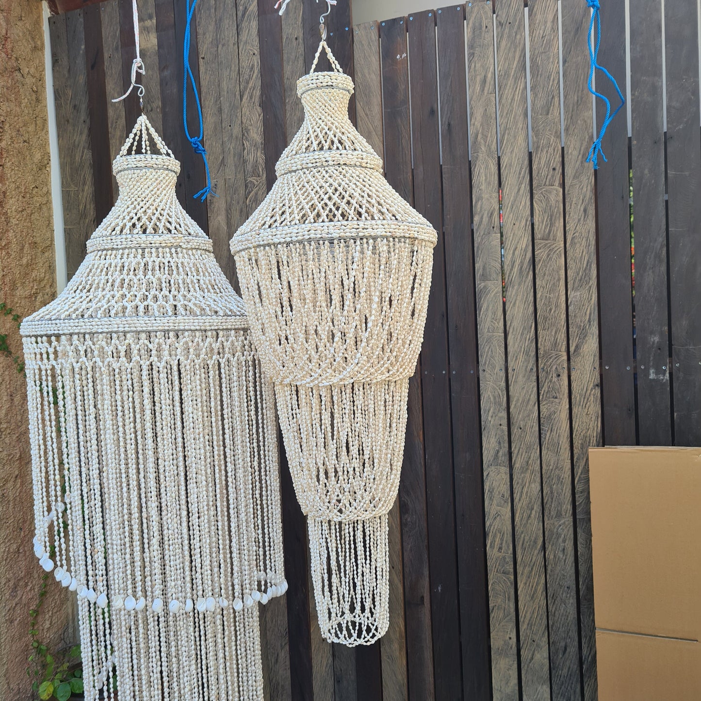 Sea shell lampshade Susun 30x90cm, sea shells lampshade, shell lamp shade, shell chandelier, sea shells decor