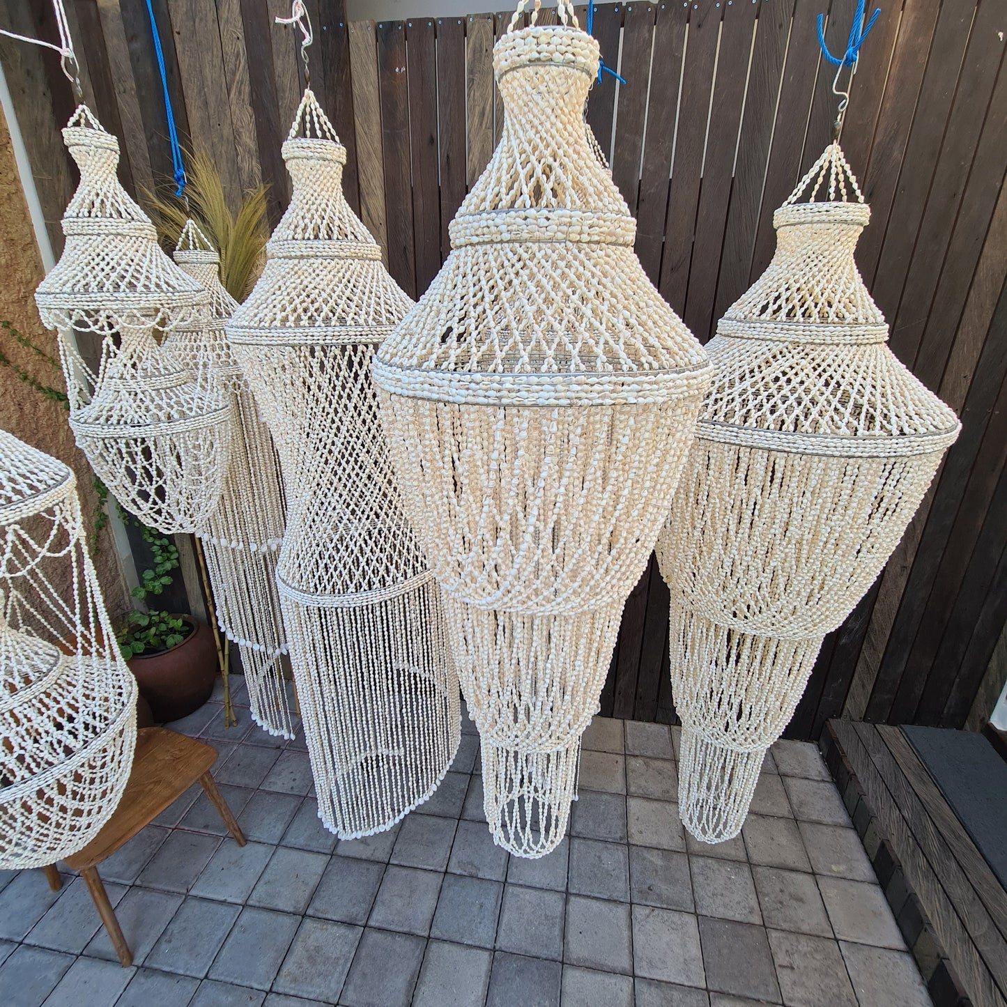 Sea shell lampshade Susun 50x150, shell lamp shade, shell chandelier, sea shells chandelier, shells lampshade, shells decoration