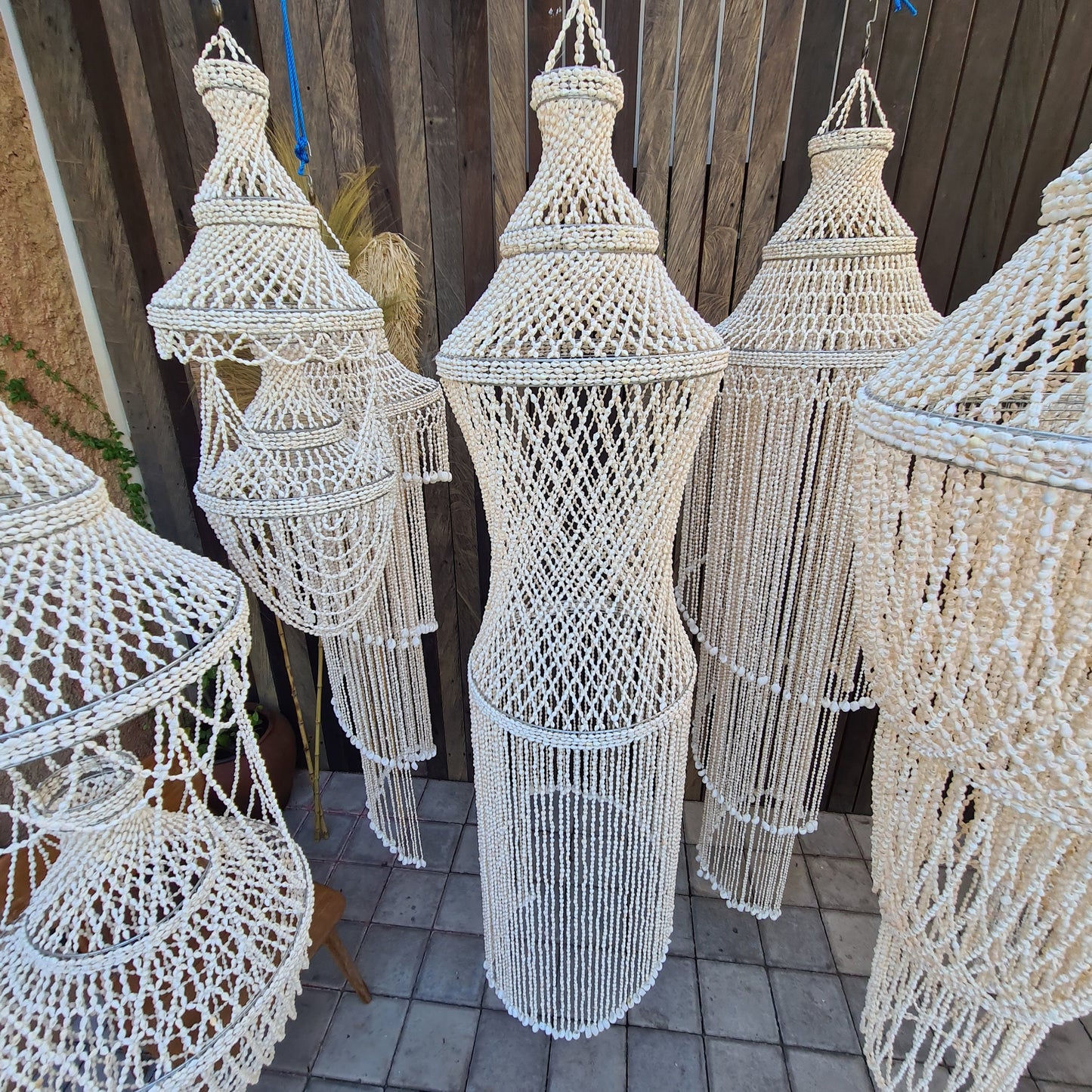 Sea shells lampshade Barby 40x175cm, sea shells lamp shade, shell chandelier, shells chandelier, shell lampshade, shells decoration