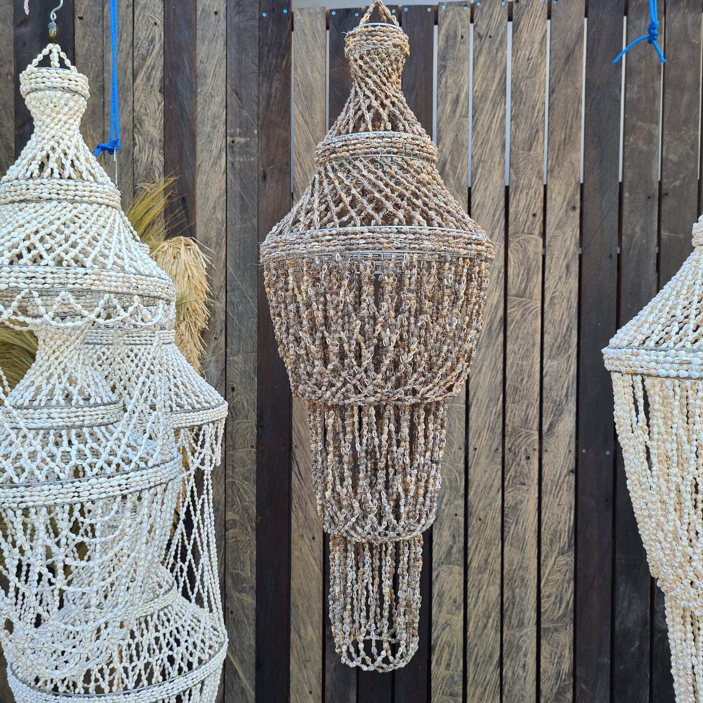 Sea shells lampshade Susun 30x90cm dark shells, shell lampshade, shells lamp shade, shell chandelier, chells chandelier