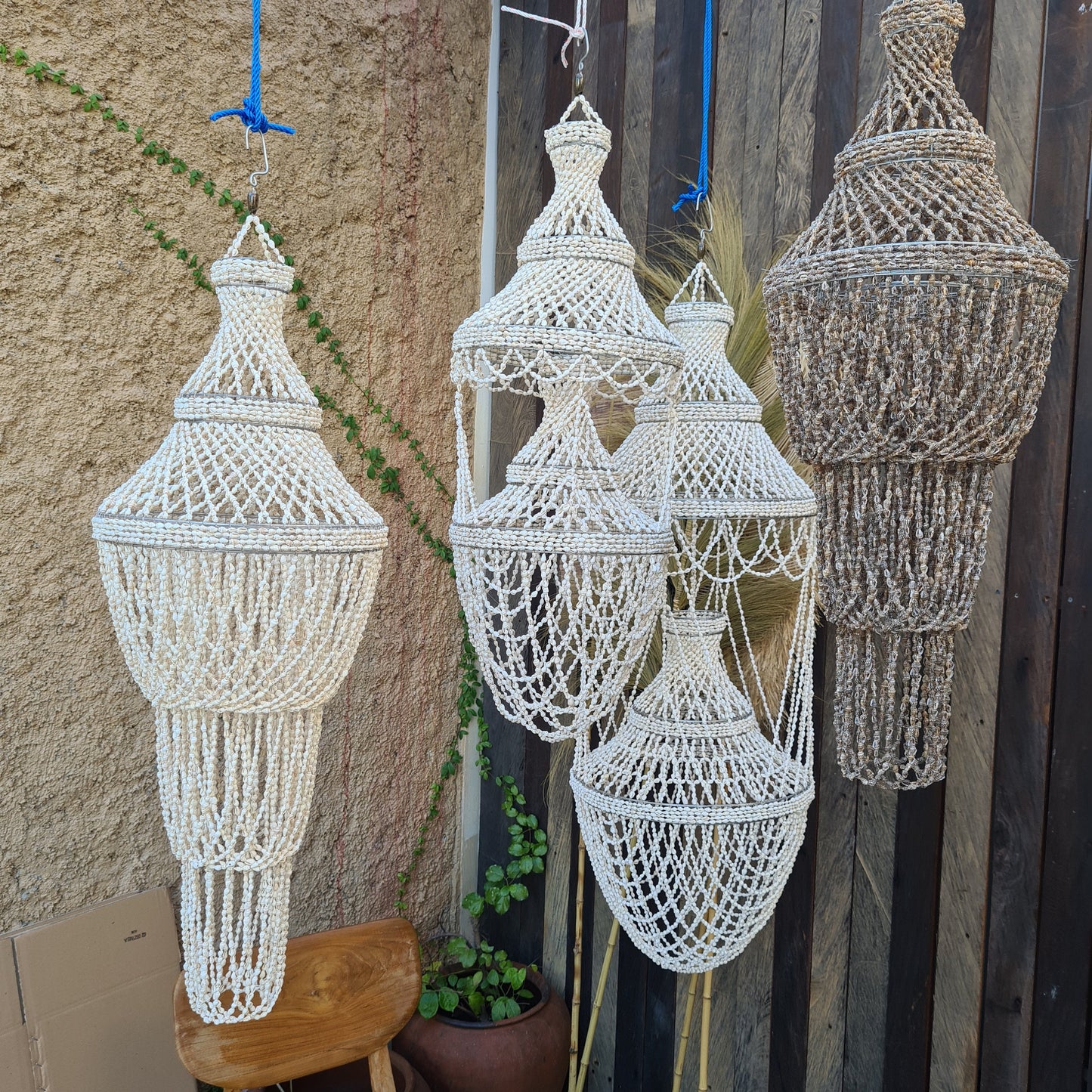 Shells lampshade Aladdin 30x90cm, sea shells lamp shade, shells chandelier, lamp, shells decoration, shell lampshade