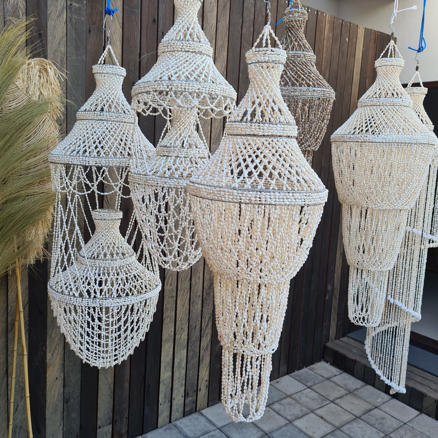 shell lampshade Aladdin 40x120cm, shells lamp shade, shell chandelier, sea shells lamp shade, lamp, shells decoration