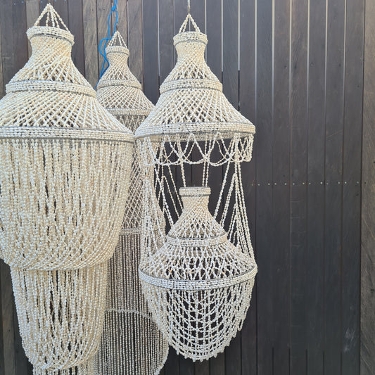 shell lampshade Aladdin 40x120cm, shells lamp shade, shell chandelier, sea shells lamp shade, lamp, shells decoration