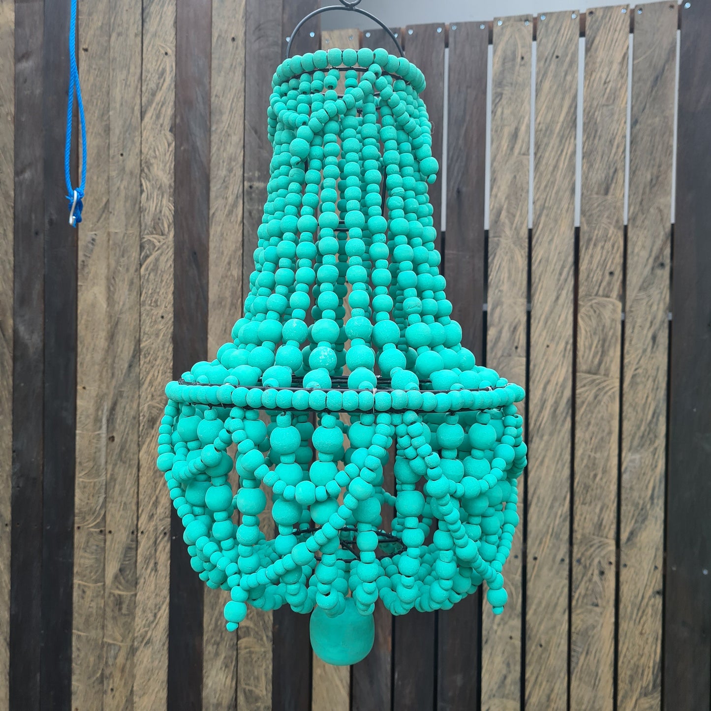 Wooden beads lamp shade 30x50cm, pendant beads lampshade, beads chandelier, wooden chandelier, wooden lampshade, tiffany lampshade