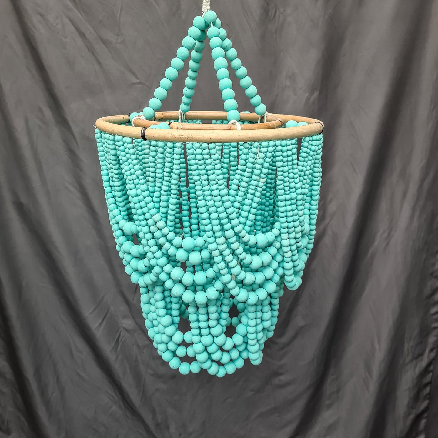 Beaded lampshade, wooden lampshade, pendant lampshade, beads lampshade, beaded chandelier, wooden chandelier, wooden lamp, pendant lamp