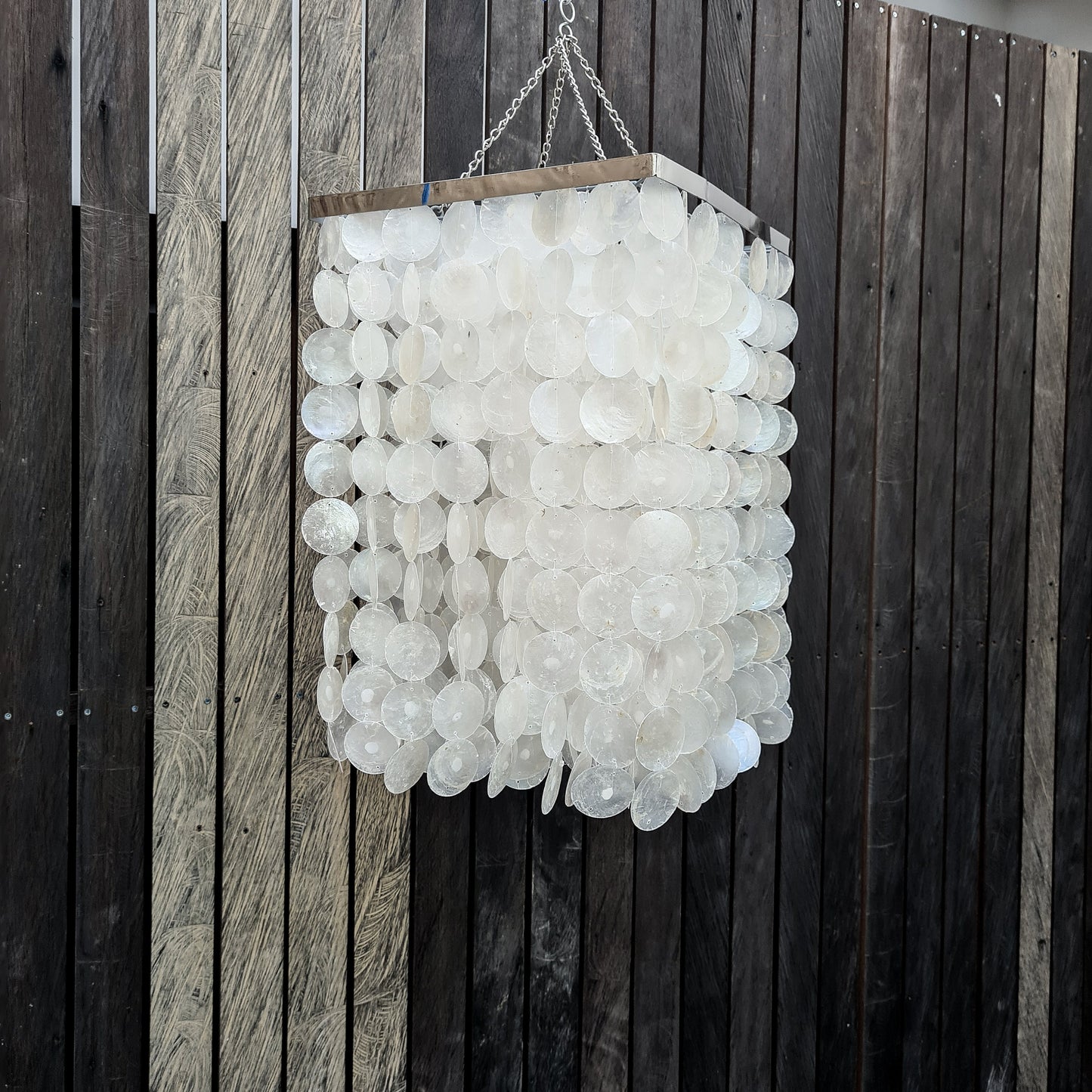 Shell lampshade 40x60cm, sea shells lampshade, pendant lampshade, pendant chandelier, shell chandelier, singing shells, singing chandelier