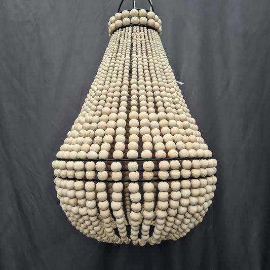Beaded lampshade 40x60, pear lampshade, wooden beads lampshade, pear chandelier, wooden chandelier, beaded chandelier, pendant lamp shade
