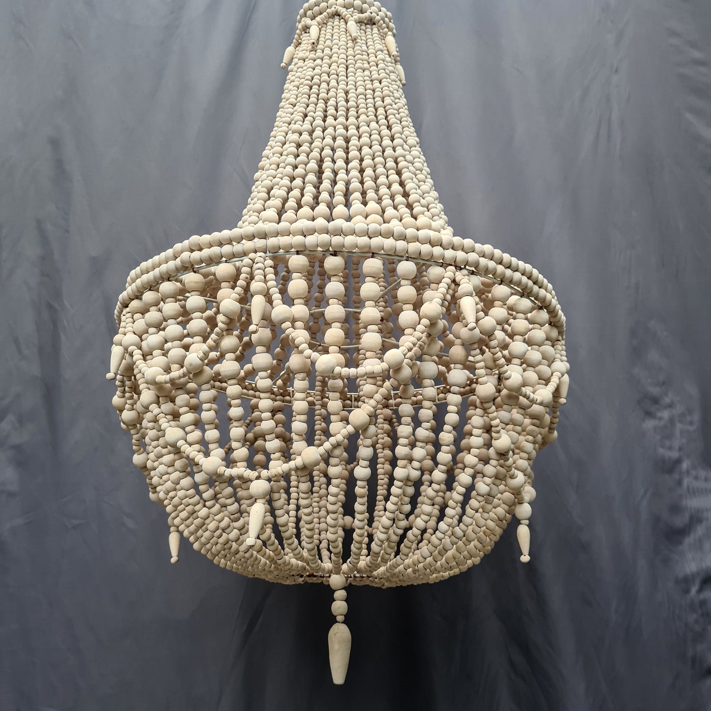 Wood beads lampshade 60x90, bohemian lampshade, bohemian chandelier, beaded lampshade, beaded chandelier, pendant lampshade, wood lamp